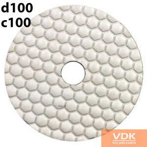 dry W d100 c100 Флексы Белые черепашки (полировальные диски) на сухую