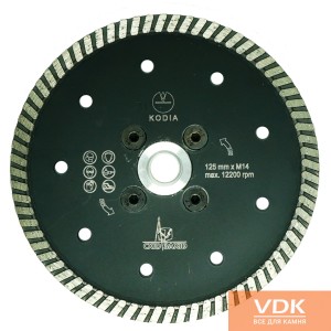  SPIRAL TURBO з фланцем d125 Диск алмазний відрізний для граніту