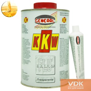 KKW 1L General Жидкий полиэфирный клей для мрамора, гранита  прозрачно-медовый