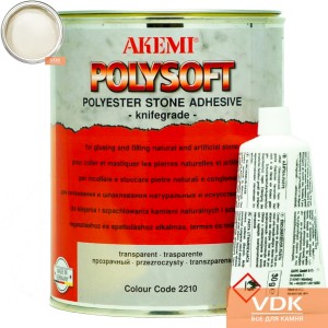POLYSOFT Akemi (бежевый 1,6кг) Полиэфирный двух-компонентный клей пастообразный Акеми