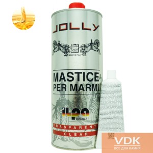 Liquido TRANSPARENTE 1L JOLLY Жидкий полиэфирный клей для мрамора, гранита 