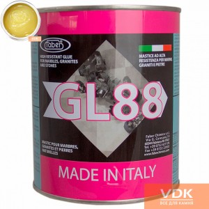 Faber GL88 Transparent 1.1gk прозрачный (медовый) полиэфирный двух-компонентный клей 1.1кг