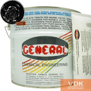VERTICALE Nero 4L General  Полиэфирный двух-компонентный клей(черный 6,8кг)