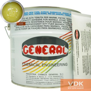 VERTICALE Transparente 4L General  Полиэфирный двух-компонентный клей  (медовый 4.4кг)