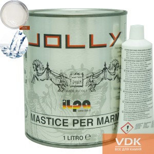 Liquido bianco 0.75L  JOLLY Полиэфирный двух-компонентный клей  (белый 1.25кг)
