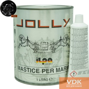 Tixo Nero 0.75L  JOLLY Полиэфирный двух-компонентный клей   (черный 1.25кг)