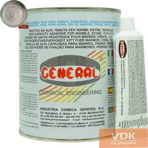 VERTICALE Paglerino 1L General Полиэфирный двух-компонентный клей (бежевый 1.7кг)
