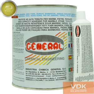 VERTICALE Transparente 1L General Полиэфирный двух-компонентный клей  (медовый 1.1кг)